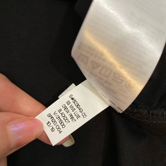 Old Navy Black & White Luxe Polka Dot Top, Size Large - Picture 8 of 10